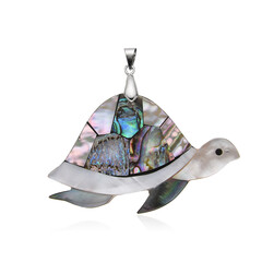 Abalone Shell Silver Pendant