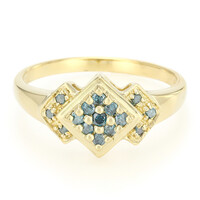 Fancy Diamond Silver Ring