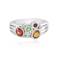 Sunset Sapphire Silver Ring (Adela Silber)