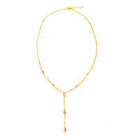 White Freshwater Pearl Silver Necklace (Joias do Paraíso)