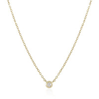 9K Flawless (G) Diamond Gold Necklace