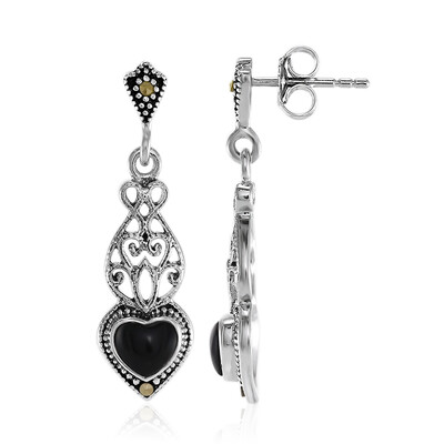 Onyx Silver Earrings