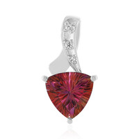 Lotus Flower Topaz Silver Pendant