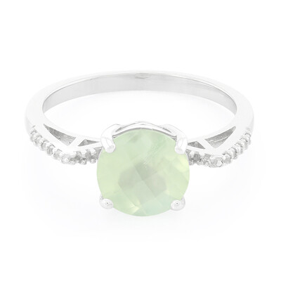 Prehnite Silver Ring