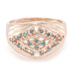 Fancy Diamond Silver Ring