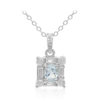 Sky Blue Topaz Silver Necklace
