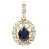 9K Blue Sapphire Gold Pendant (Remy Rotenier)
