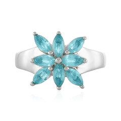 Blue Apatite Silver Ring