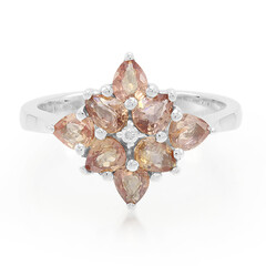 10K Unheated Padparadscha Sapphire Gold Ring