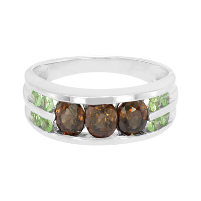 Chocolate Zircon Silver Ring
