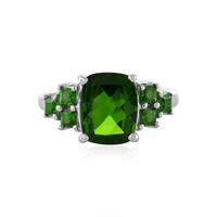 Russian Diopside Silver Ring