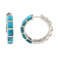 Kingman Blue Mojave Turquoise Silver Earrings (Faszination Türkis)