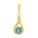 Blue Apatite Silver Pendant