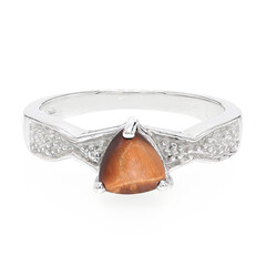 Red Tiger´s Eye Silver Ring