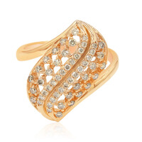 9K SI1 Argyle Rose De France Diamond Gold Ring