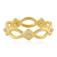 I2 (H) Diamond Silver Ring