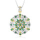 Zambian Emerald Silver Necklace (Gems en Vogue)