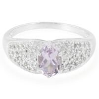 Rose de France Amethyst Silver Ring
