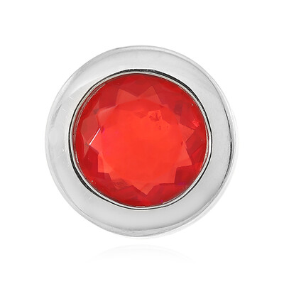 Red Ethiopian Opal Silver Pendant (MONOSONO COLLECTION)
