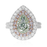 18K SI1 Green Diamond Gold Ring (CIRARI)