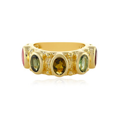 Fancy Tourmaline Silver Ring