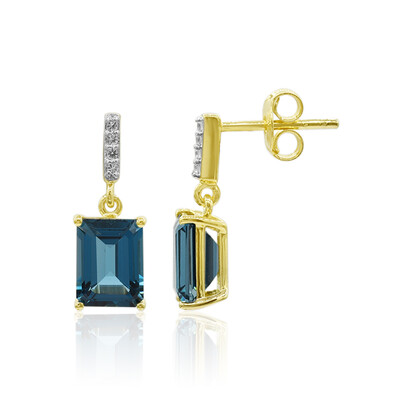 London Blue Topaz Silver Earrings