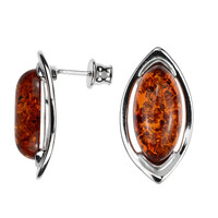Baltic Amber Silver Earrings