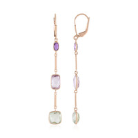 Rose de France Amethyst Silver Earrings (KM by Juwelo)