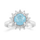 Blue Pastel Quartz Silver Ring