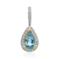 9K Santa Maria Aquamarine Gold Pendant