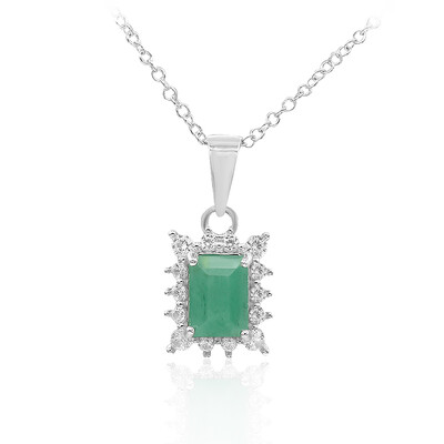 Brazilian Emerald Silver Necklace