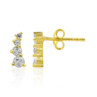 White Topaz Silver Earrings
