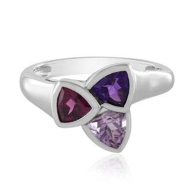 Rhodolite Silver Ring