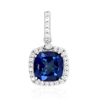 Royal Blue Topaz Silver Pendant