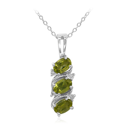 Burmese Peridot Silver Necklace
