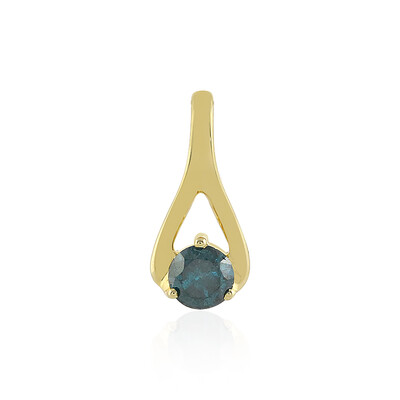 9K Blue Diamond Gold Pendant