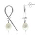 White Freshwater Pearl Silver Earrings (Joias do Paraíso)
