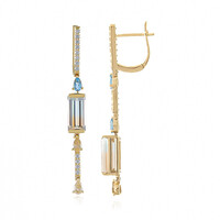 14K Ukrainian Bi-Colour Topaz Gold Earrings (de Melo)