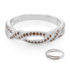 Fancy Diamond Silver Ring