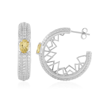 Yellow Beryl Silver Earrings (de Melo)