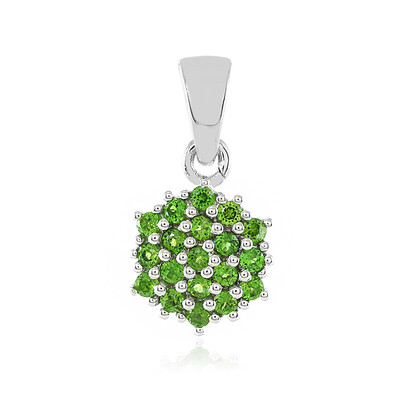 Russian Diopside Silver Pendant
