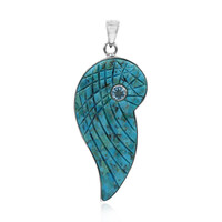 Kingman Blue Mojave Turquoise Silver Pendant (Art of Nature)