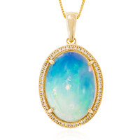 10K AAA Welo Opal Gold Necklace
