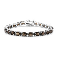 Smoky Quartz Silver Bracelet