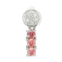 Padparadscha Sapphire Silver Pendant