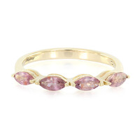 10K Unheated Padparadscha Sapphire Gold Ring