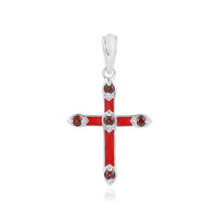 Mozambique Garnet Silver Pendant