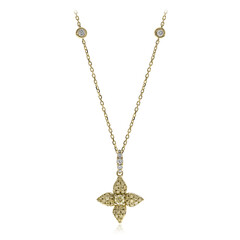 14K SI2 Yellow Diamond Gold Necklace (CIRARI)