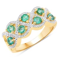 Zambian Emerald Silver Ring