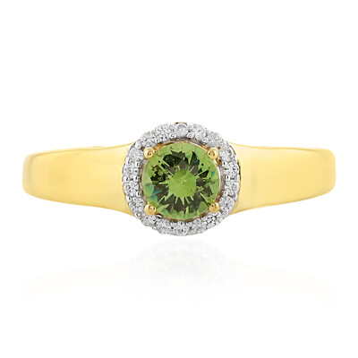 Russian Demantoid Silver Ring